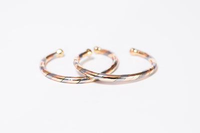 Paire de Bracelets 3 métaux épais
