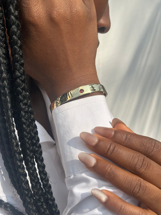 Bracelet Abondance Serti de Grenat