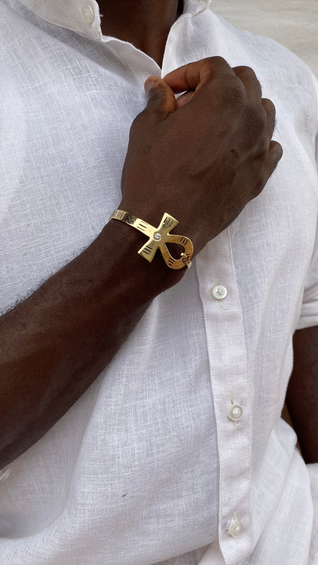 Bracelet Ank Abondance Serti de Zircon