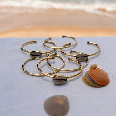 Bracelet Jonc cauris (lot de 6)